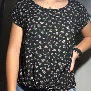 Black Floral Top